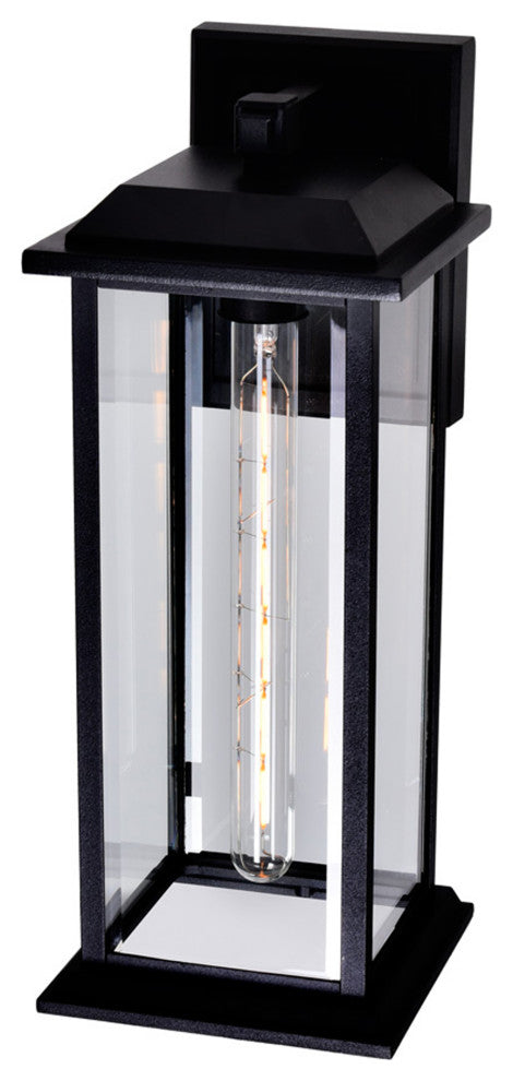 Blackbridge 1 Light Outdoor Black Wall Lantern