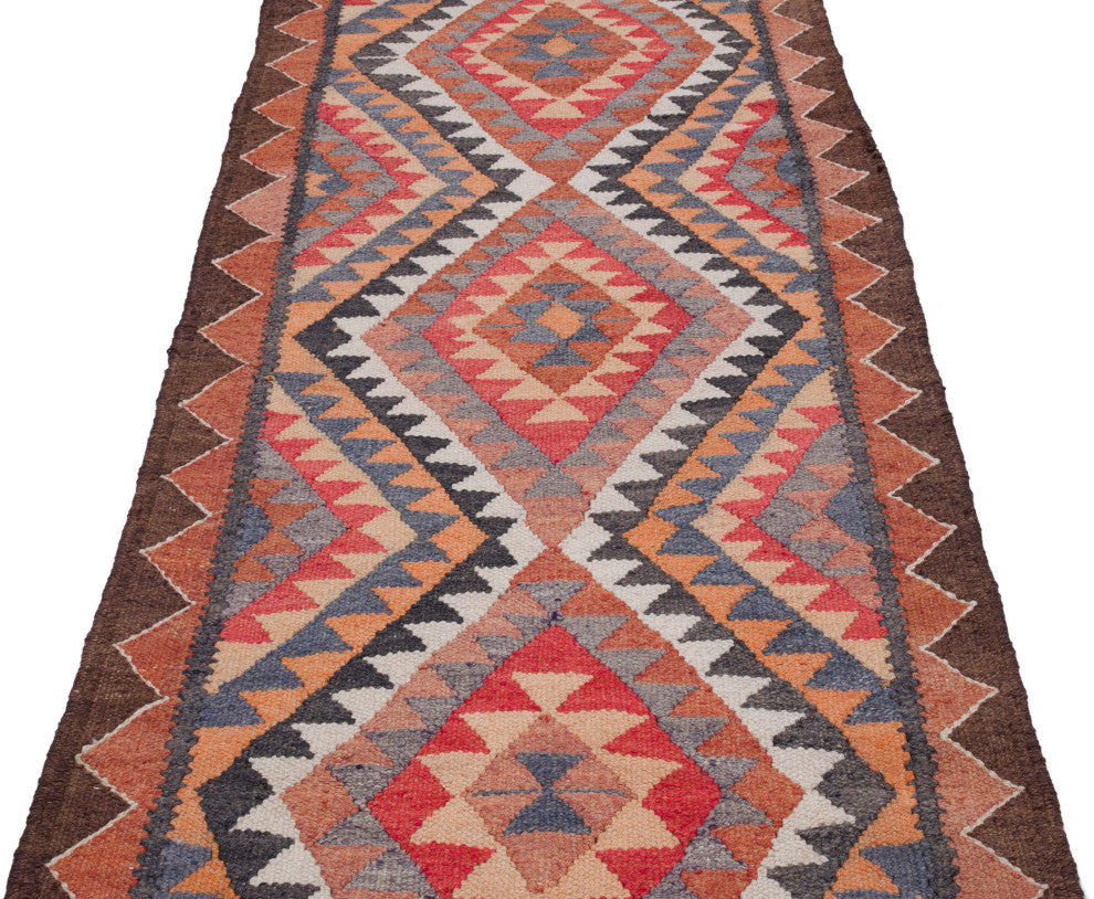 Vintage Turkish Kilim Runner 2' 10" x 10' 8", 34 in. x 128 in.