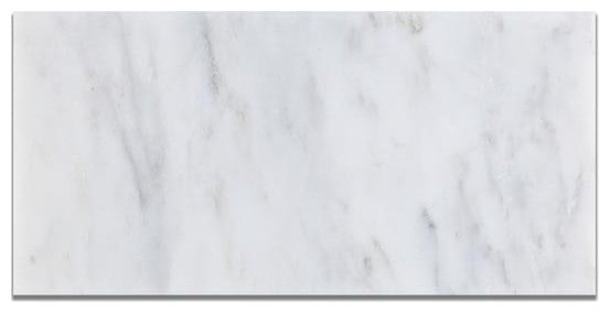 Oriental White 6x24 Polished Marble Tile , 45 Sft