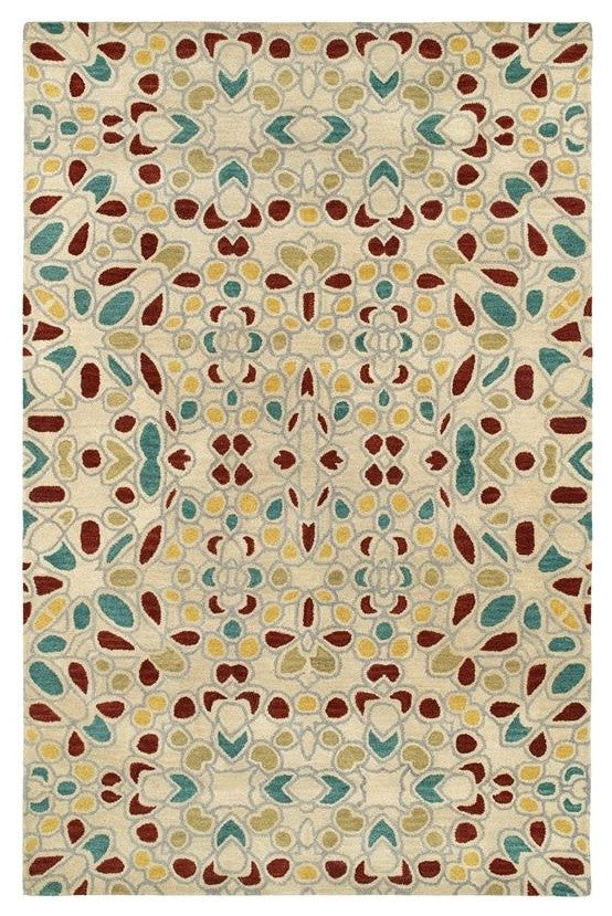Kaleen Hand-Tufted Rosaic Wool Rug, Beige, 3''6"x5''6"