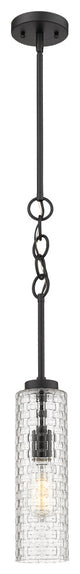 Wexford Mini Pendant, Clear Basket Weave