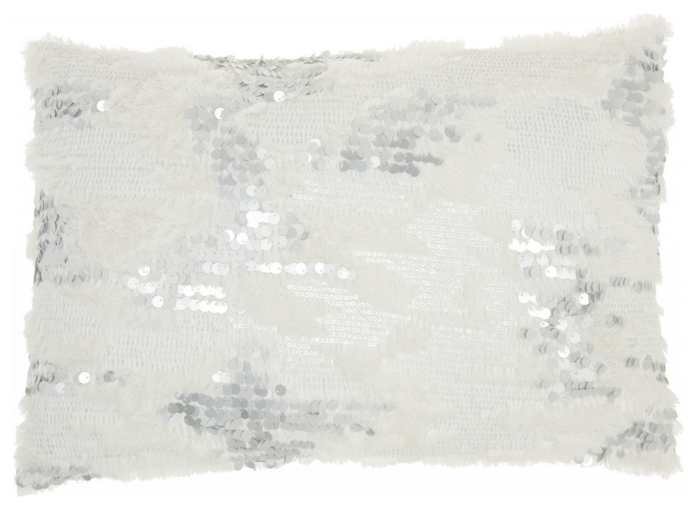 Stylish Handcrafted White Accent Throw Pillow