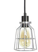 Black Steel Cage Pendant Light