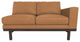Cantor Right Arm Leather Sofa, Finish: Ebony, Leather: Acorn