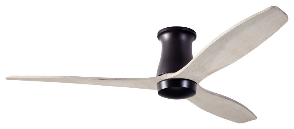 Modern Fan Company Arbor Flush Mount 54" DC Ceiling Fan, Dark Bronze Motor, Whit
