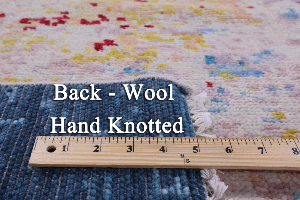 8' 0" X 9' 8" Modern Handmade Wool Rug Q9139