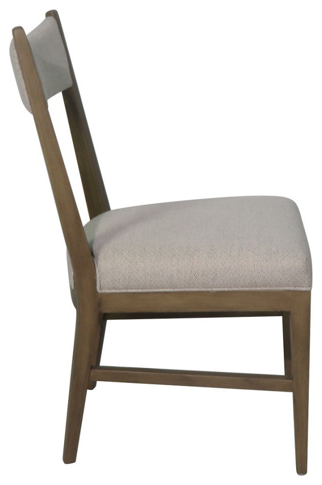 Josey Side Chair- Smoke grey - Platinum fabric, set of 2 chairs