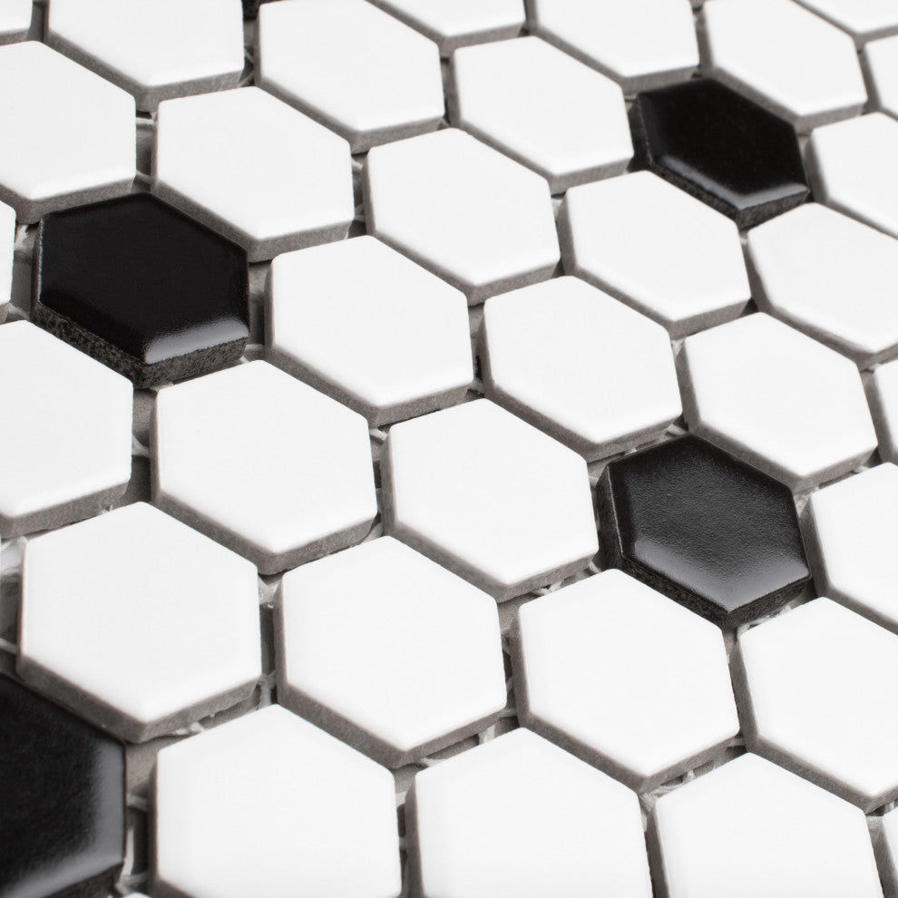 Madison 1" Hex Porcelain Floor and Wall Tile, Pallet