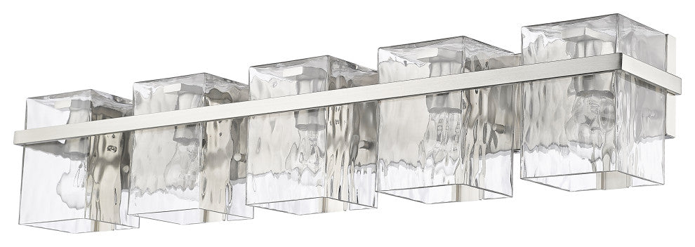 Zlite 1938-5V-BN 5-Light Vanity, Clear