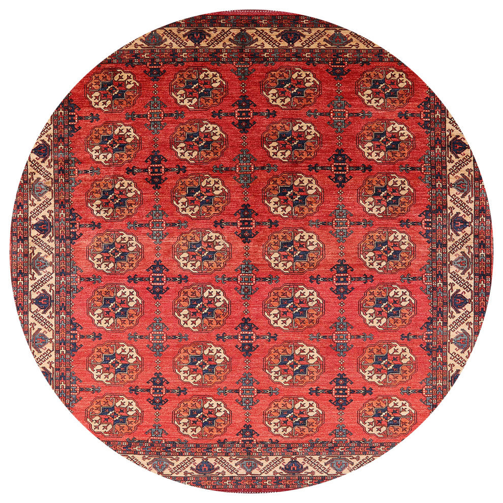 Ahgly Company Indoor Round Mid-Century Modern Area Rugs, 8' Round