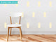 Four Triangle Arrow Fabric Wall Decals, Set of 32, Ivory