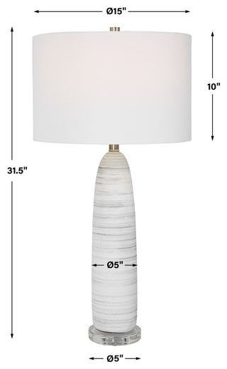 Uttermost Levadia Matte White Table Lamp