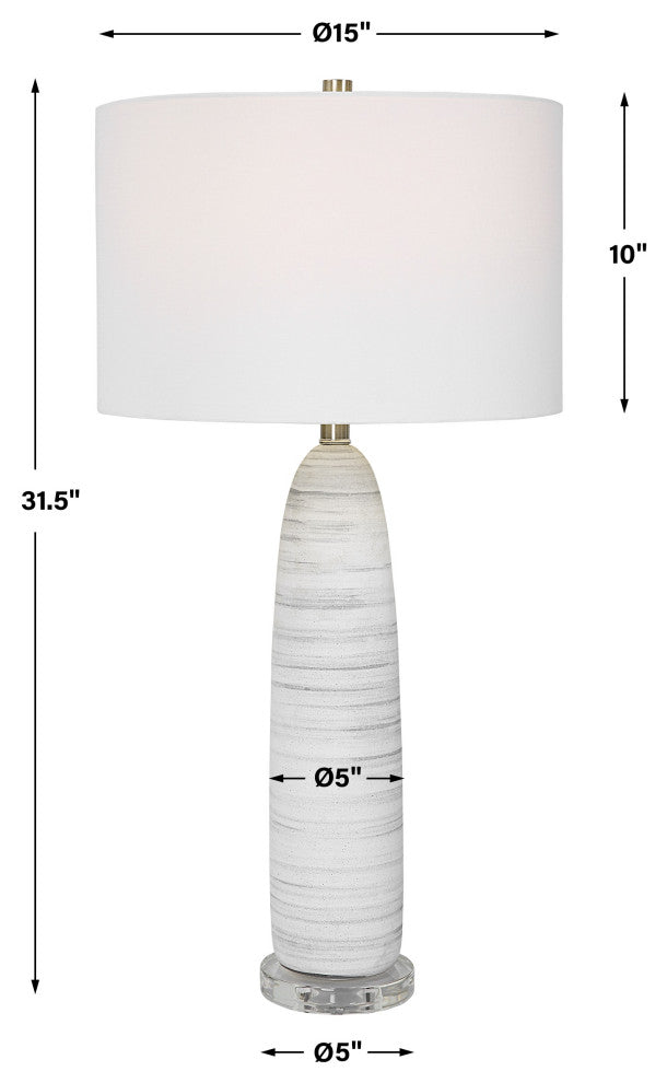 Uttermost Levadia Matte White Table Lamp