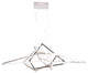 Chrome Geometric Stainless Steel Frame LED Light Fixture