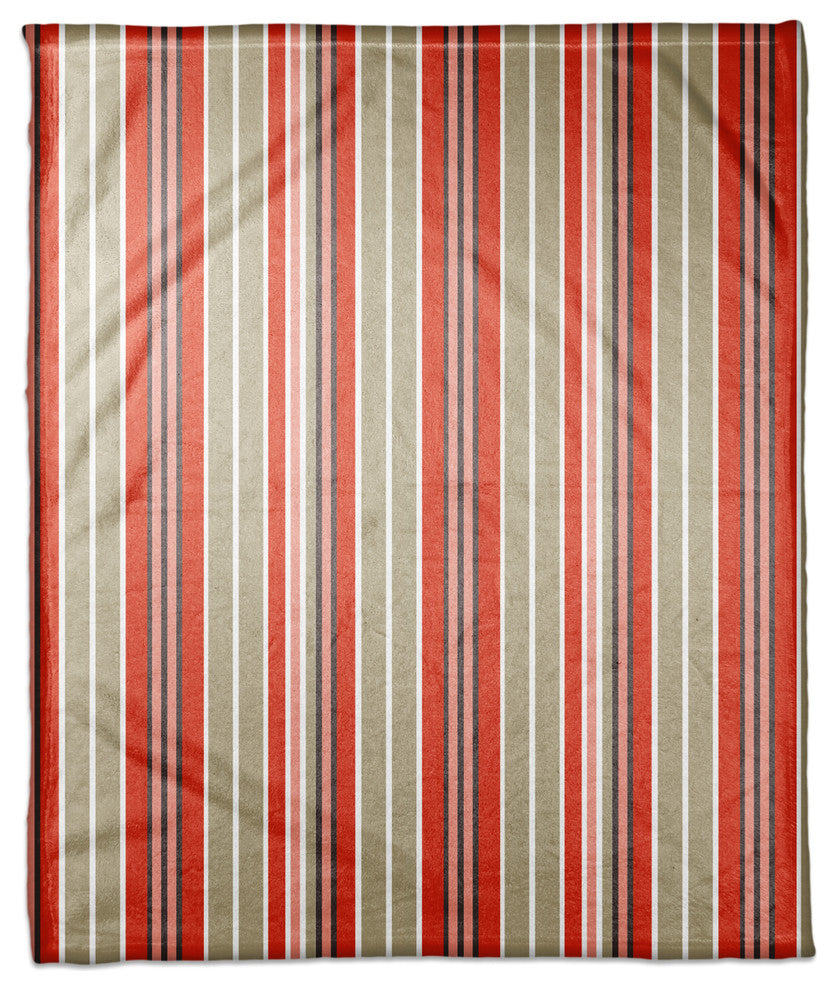 Red Stripes Fleece Blanket