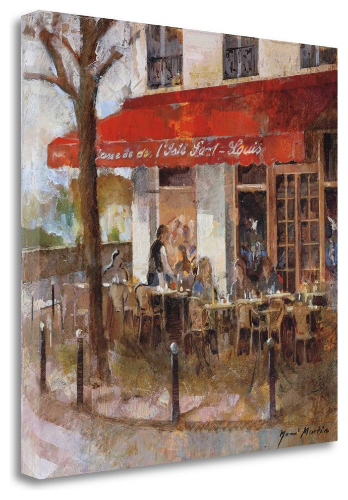 "Cafe Saint - Louis" By Noemi Martin, Giclee Print on Gallery Wrap Canvas