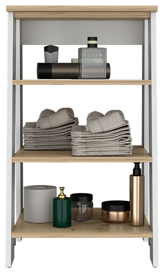 Linen Cabinet Jenne, Bathroom, Light Oak / White