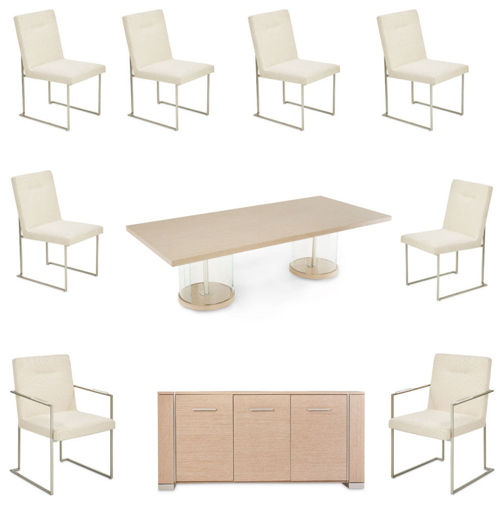 AICO Furniture Laguna 10 Piece Dining Table Set
