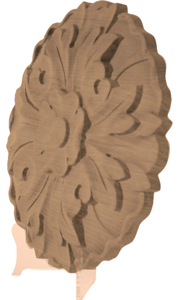 9 1/4"W x 9 1/4"H x 1 1/8"D Large Kent Floral Rosette, Lindenwood