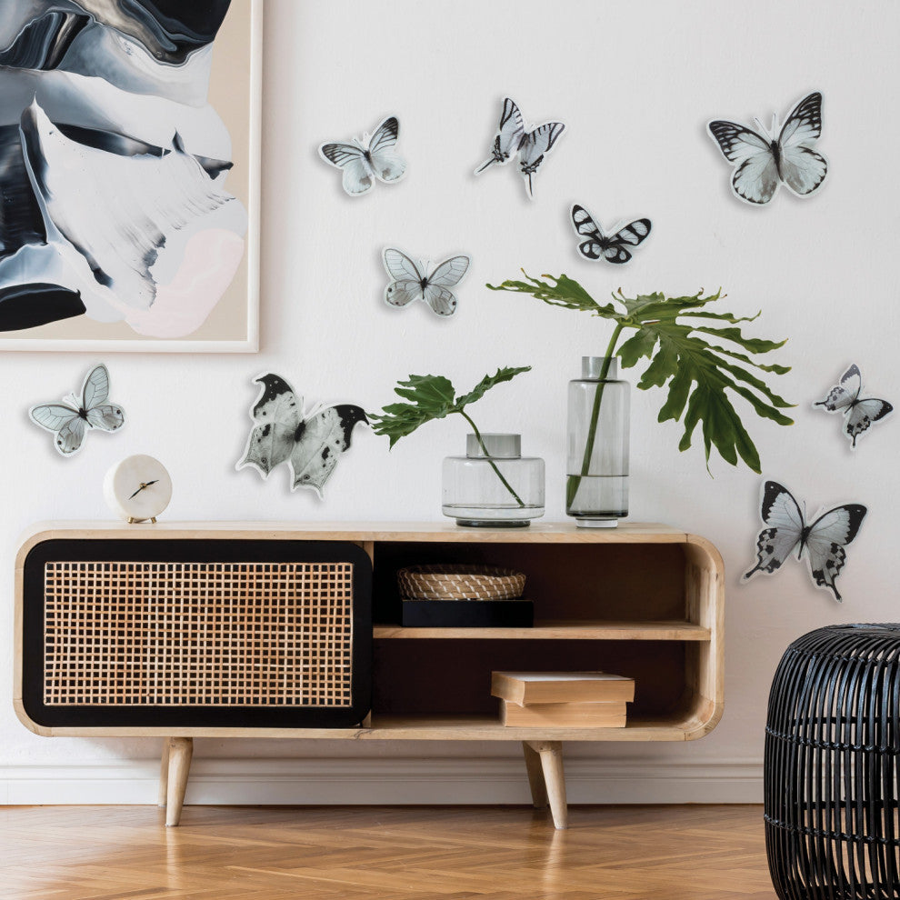 Black And White Butterfly Embellishments