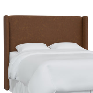 Full Wingback Headboard, Sonoran Saddle Brown