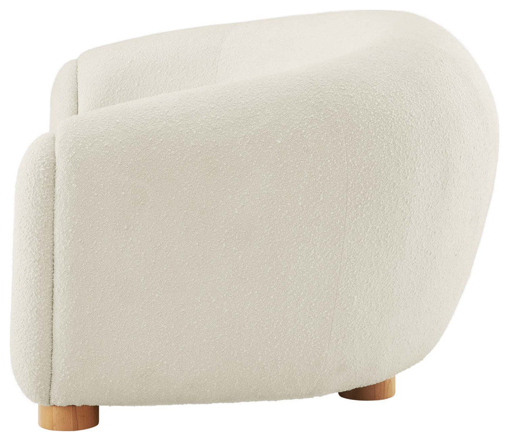 Sofa, Ivory White, Fabric, Modern, Living Lounge Cafe Hotel Lobby Hospitality