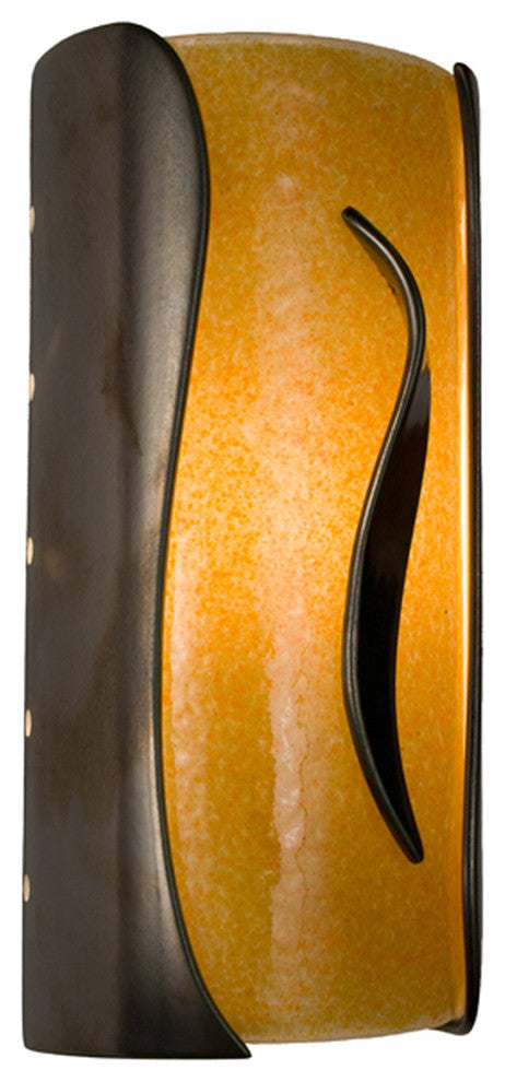Flare Wall Sconce, Gunmetal and Tangelo, Bulb Type: E12