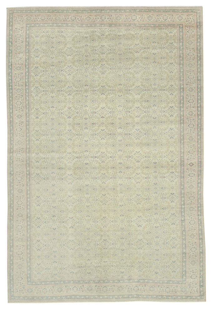 Rug N Carpet - Handwoven Oriental 6' 4'' x 9' 7'' Distressed Area Rug