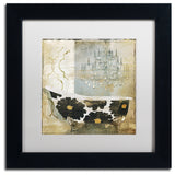 Color Bakery 'Paris Bath I' Matted Framed Art, Black Frame, White Mat, 11x11