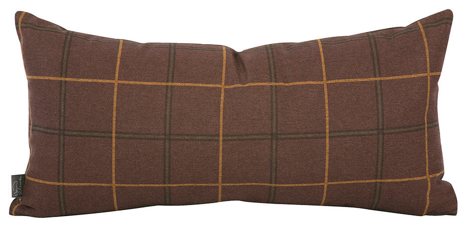 Howard Elliott Oxford Chocolate Kidney Pillow