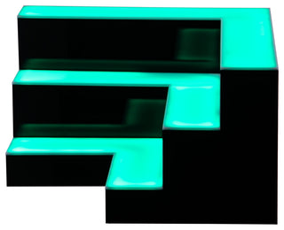 VEVOR Corner LED Liquor Bottle Display Shelf Lighted Glowing Shelf 20" 3-Step