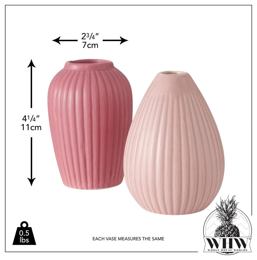 Geometric Vases, 4.25 Inches