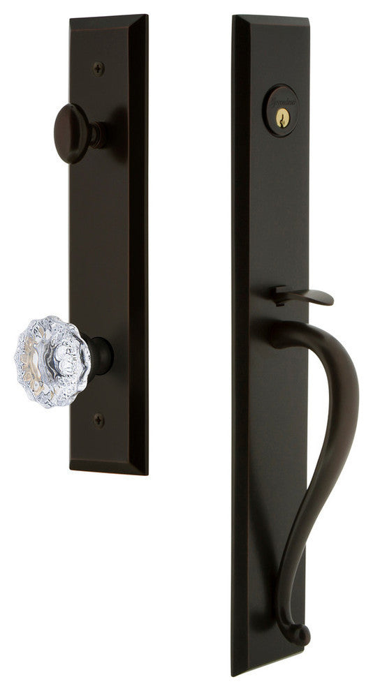 Fifth Avenue 1-Piece Dummy Handleset, S Grip and Fontainebleau Knob, 849503