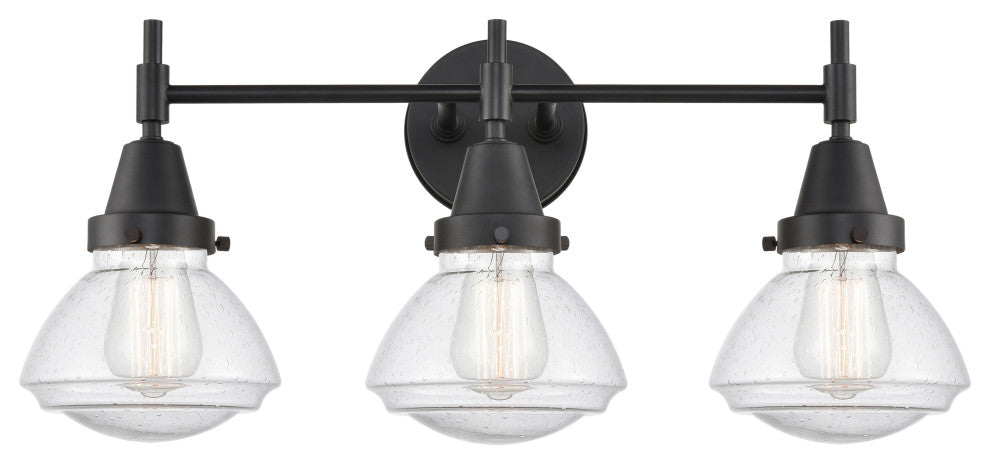 INNOVATIONS LIGHTING 447-3W-BK-G324 Caden 3 Light 26 inch Bath Vanity Light