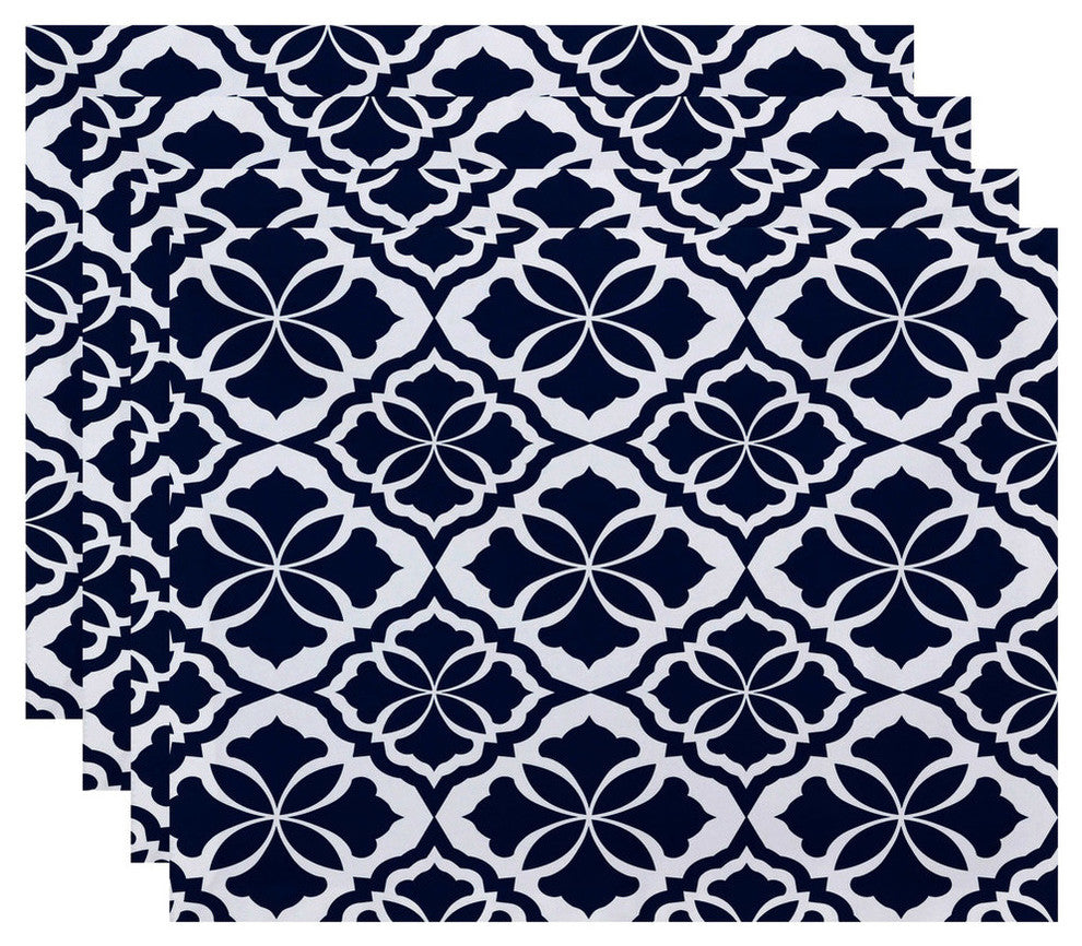 Ceylon, Geometric Print Placemat, Blue