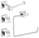 Cube 4-Piece Bathroom Hardware Set, Chrome