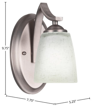 Zilo Wall Sconce Shown, Graphite Finish With 4.5" Square White Muslin Glass