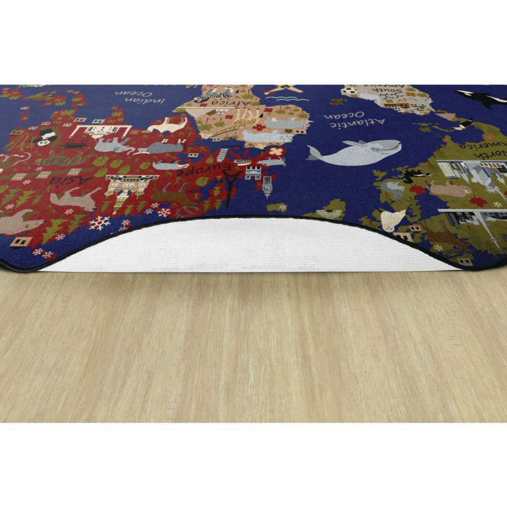 Flagship Carpets FA1343-33FS 6x8'4 World Traveler Earth Tone Rug
