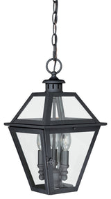 Nottingham 9-in Outdoor Pendant Textured Black