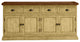 70" Rustic Two Tone Sideboard Buffet, Cupola Yellow