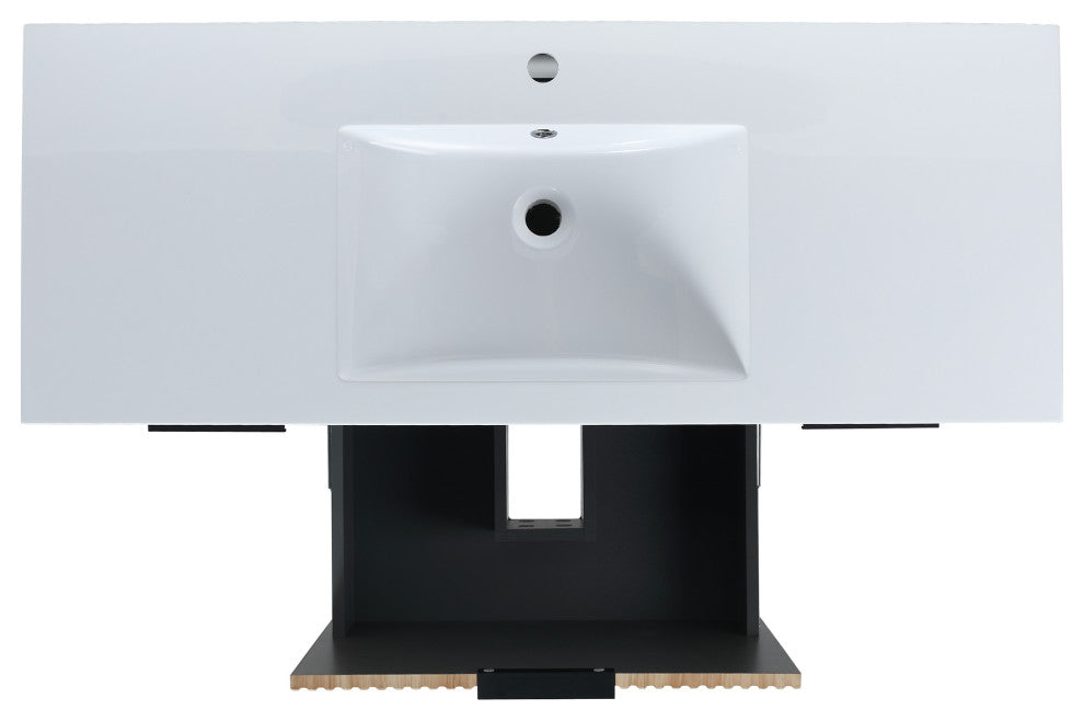 48 inch Maple Plywood Freestanding Bathroom Vanity Set with Doors and Drawer