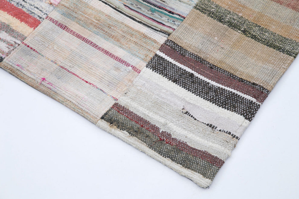 Rug N Carpet - Handmade Oriental 9' 10'' x 6' 8'' Tribal Patchwork Kilim Rug
