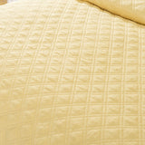 3-Piece Quilted Yellow Buttercup Puffs Bedspread Set, Full