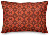 Folk Pattern in Red Throw Pillow