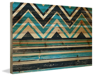 "Angles on Top" Painting Print on Natural Pine Wood