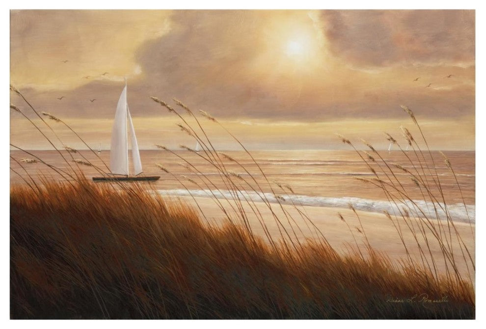 "Beach Grass Sunset" Digital Paper Print by Diane Romanello, 32"x22"