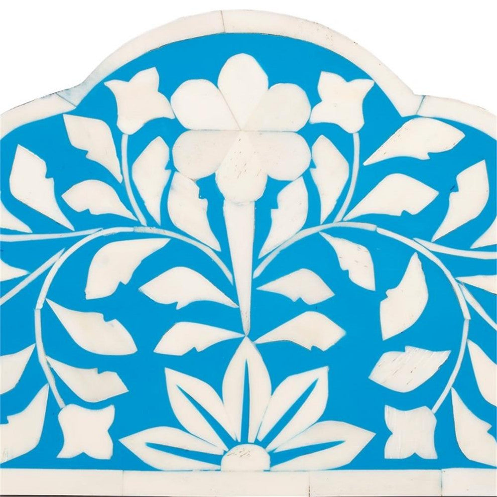 Butler Specialty Company Vivienne Bone Inlay Wall Mirror - Sky Blue And White
