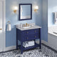Jeffrey Alexander Adler Transitional 36" Hale Blue Single Sink Vanity