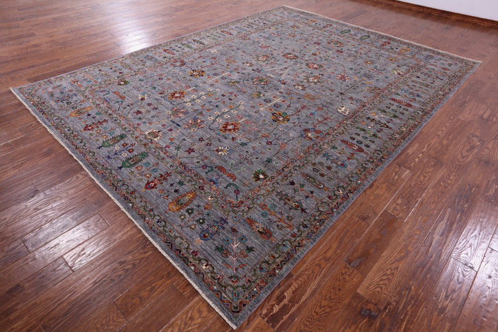 9' 1" X 12' 3" Handmade Persian Tabriz Rug - Q12528