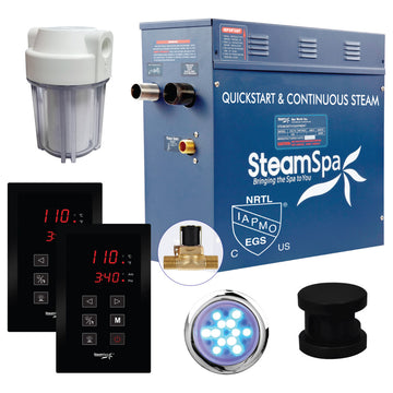SteamSpa RYT750-A Royal 7.5 KW QuickStart Steam Bath Generator - Matte Black